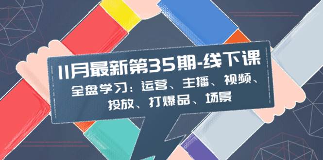 11月最新-35期-线下课:全盘学习:运营、主播、视频、投放、打爆品、场景网创吧-网创项目资源站-副业项目-创业项目-搞钱项目网创吧