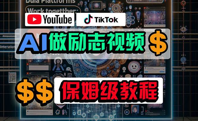 利用AI制作励志视频,在YouTube和TikTok赚钱,小白可做(附工具)网创吧-网创项目资源站-副业项目-创业项目-搞钱项目网创吧
