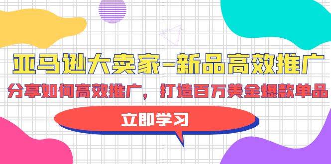 亚马逊 大卖家-新品高效推广,分享如何高效推广,打造百万美金爆款单品网创吧-网创项目资源站-副业项目-创业项目-搞钱项目网创吧