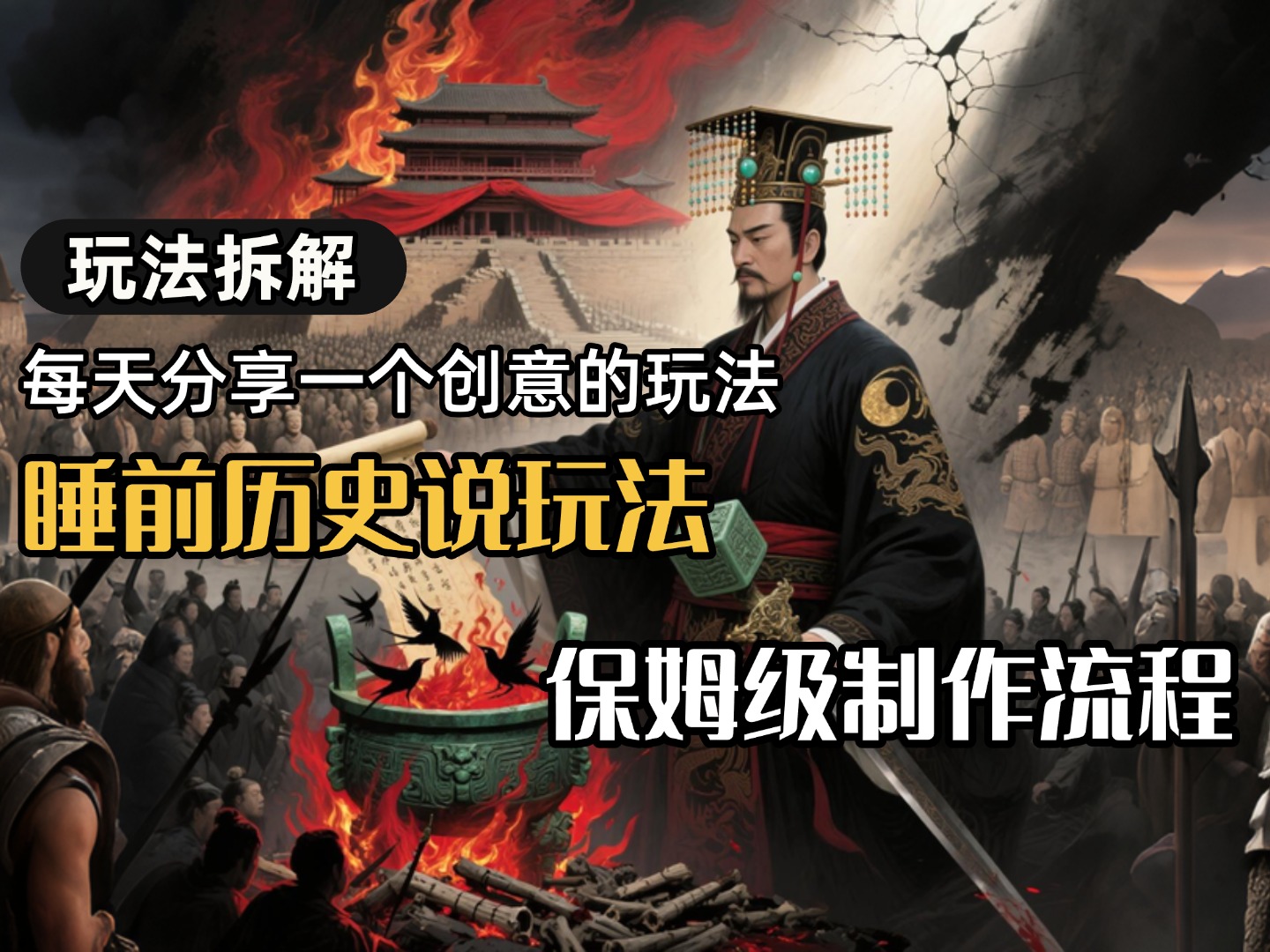 13条作品涨粉24.5万,全流程拆解睡前历史说,保姆级教程网创吧-网创项目资源站-副业项目-创业项目-搞钱项目网创吧