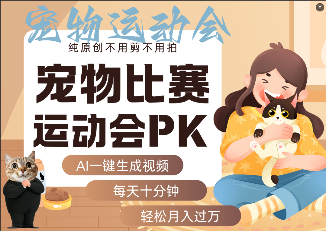 AI萌宠运动员跳水 射击 篮球 足球比赛 每天十分钟 附详细提示词文案库 代替做素材 卖提示词 卖虚拟资料 卖宠物产品 做宠物私人定制产品 带徒弟 带陪跑 卖课 创作者分成 月入5W+网创吧-网创项目资源站-副业项目-创业项目-搞钱项目网创吧