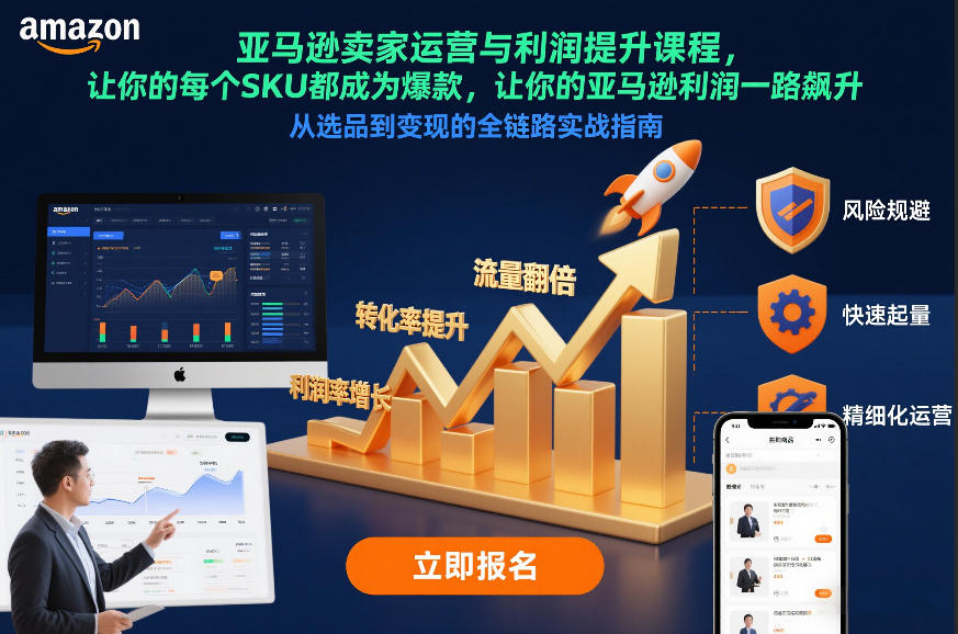 亚马逊卖家运营与利润提升课程,让你的每个SKU都成为爆款,让你的亚马逊利润一路飙升(更新12月)网创吧-网创项目资源站-副业项目-创业项目-搞钱项目网创吧