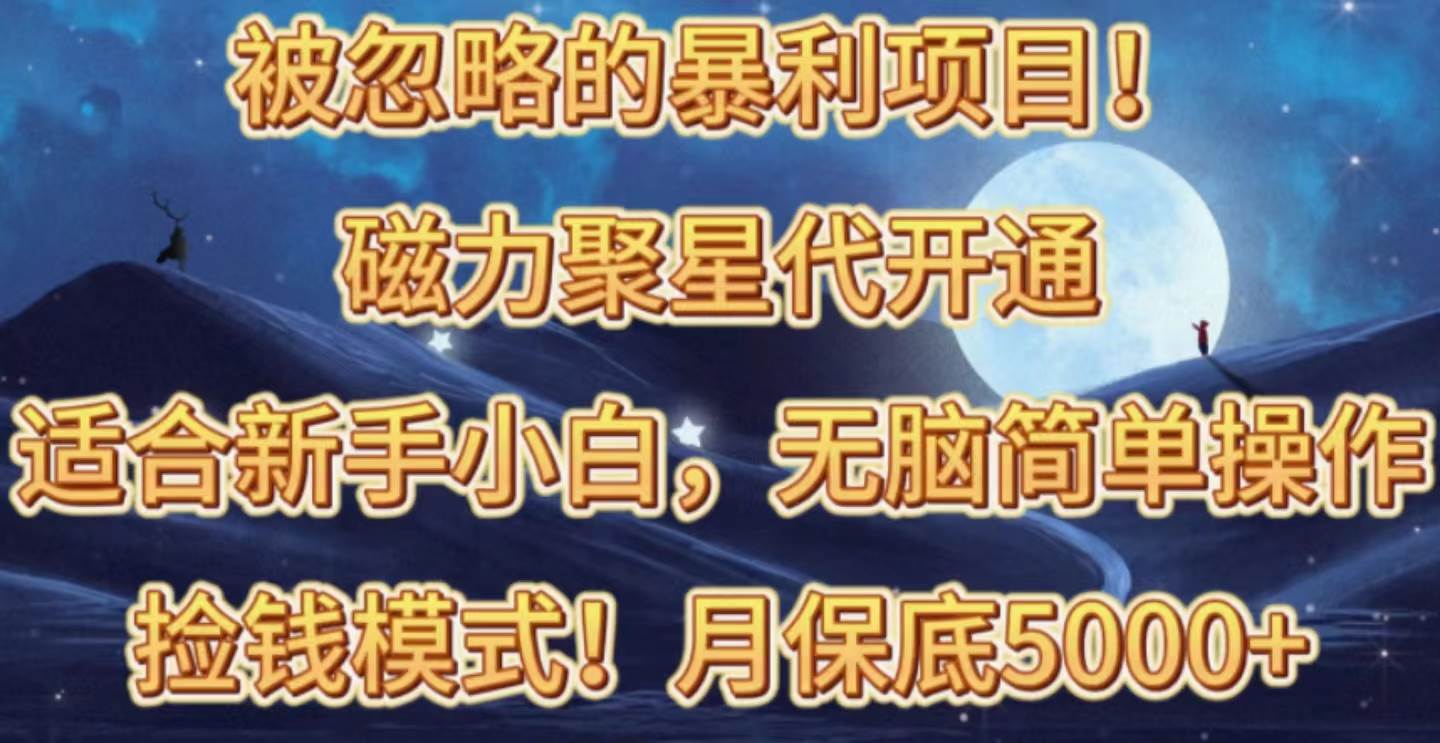 (10245期)被忽略的暴利项目!磁力聚星代开通捡钱模式,轻松月入五六千网创吧-网创项目资源站-副业项目-创业项目-搞钱项目网创吧