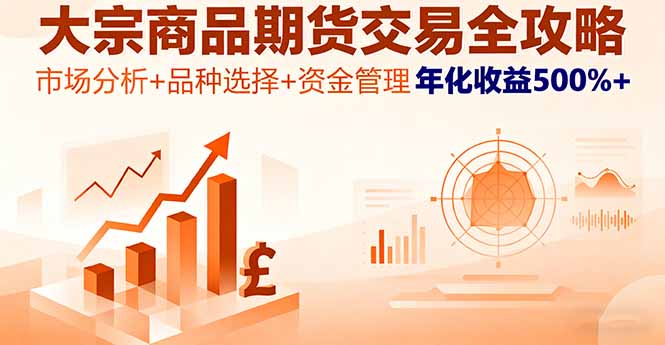 (16083期)大宗商品期货交易全攻略,市场分析+品种选择+资金管理,年化收益500%+网创吧-网创项目资源站-副业项目-创业项目-搞钱项目网创吧