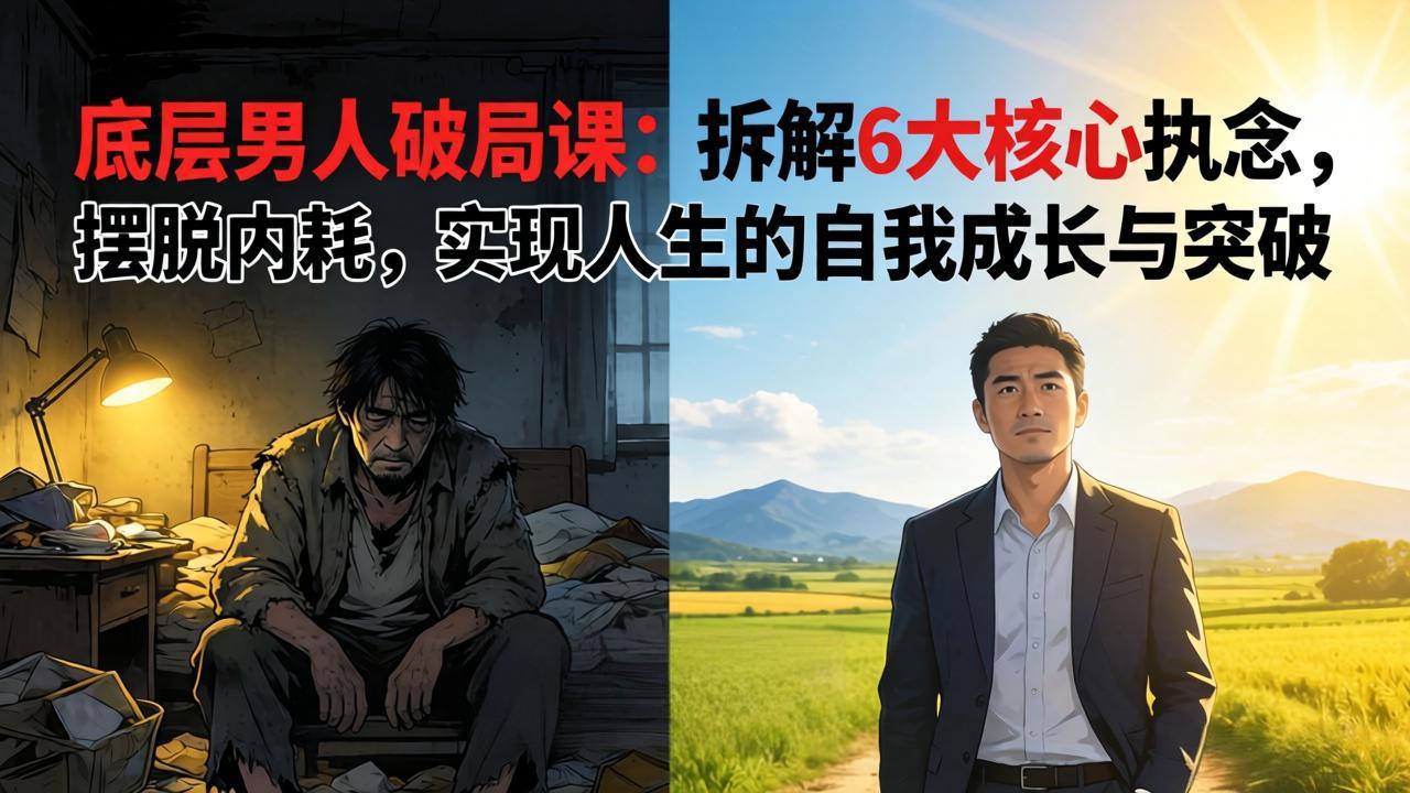 （17747期）付费文章：底层男人破局课：拆解 6 大核心执念，摆脱内耗，实现人生的自我成长与突破网创吧-网创项目资源站-副业项目-创业项目-搞钱项目网创吧
