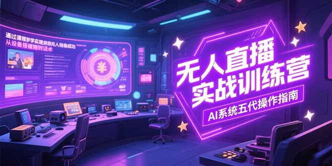 (15315期)无人直播实操训练营,从设备搭建到话术,AI系统五代操作指南(7月更新)网创吧-网创项目资源站-副业项目-创业项目-搞钱项目网创吧