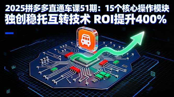 (16020期)2025拼多多直通车课51期:15个核心操作模块 独创稳托互转技术 ROI提升400%网创吧-网创项目资源站-副业项目-创业项目-搞钱项目网创吧