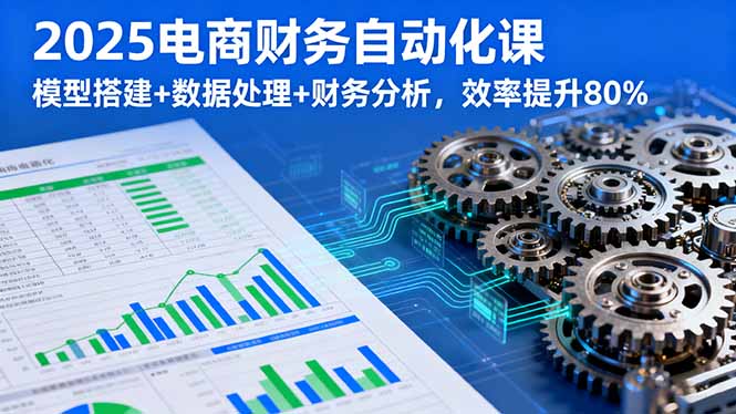 (16021期)2025电商财务自动化课,模型搭建+数据处理+财务分析,效率提升80%网创吧-网创项目资源站-副业项目-创业项目-搞钱项目网创吧