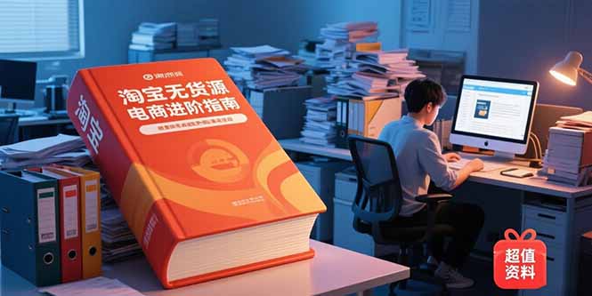 （15317期）淘宝无货源电商进阶指南，包含新人课、进阶课，配套资料，蓝海选品等网创吧-网创项目资源站-副业项目-创业项目-搞钱项目网创吧
