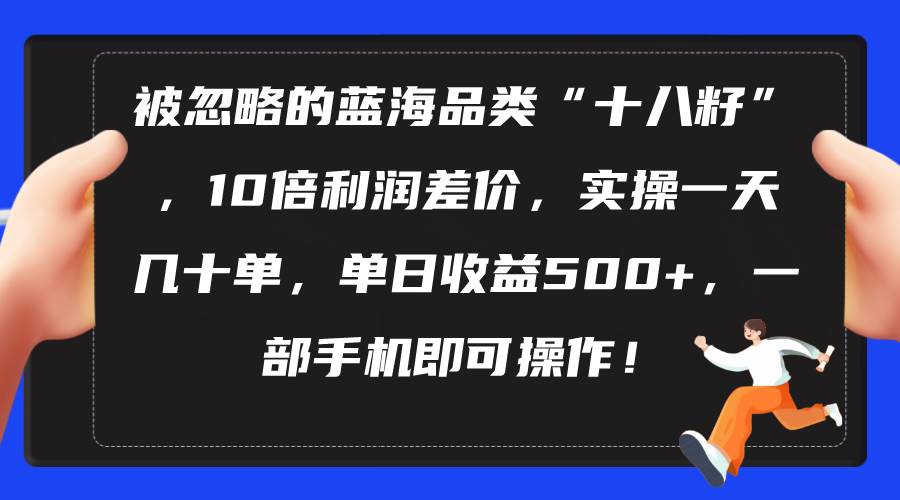 (10696期)被忽略的蓝海品类“十八籽”,10倍利润差价,实操一天几十单 单日收益500+网创吧-网创项目资源站-副业项目-创业项目-搞钱项目网创吧