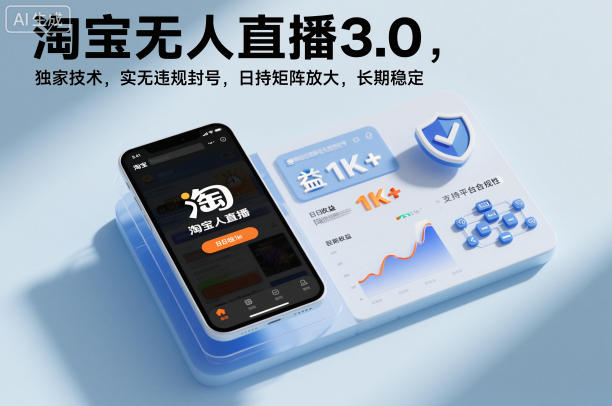 淘宝无人直播3.0,独家技术,实无违规封号,日收益1k+,支持矩阵放大,长期稳定【揭秘】网创吧-网创项目资源站-副业项目-创业项目-搞钱项目网创吧