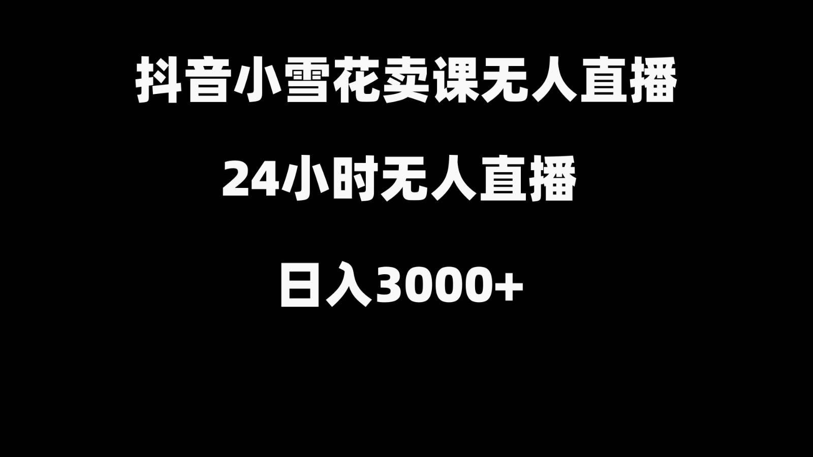 抖音小雪花卖缝补收纳教学视频课程，无人直播日入3000+网创吧-网创项目资源站-副业项目-创业项目-搞钱项目网创吧