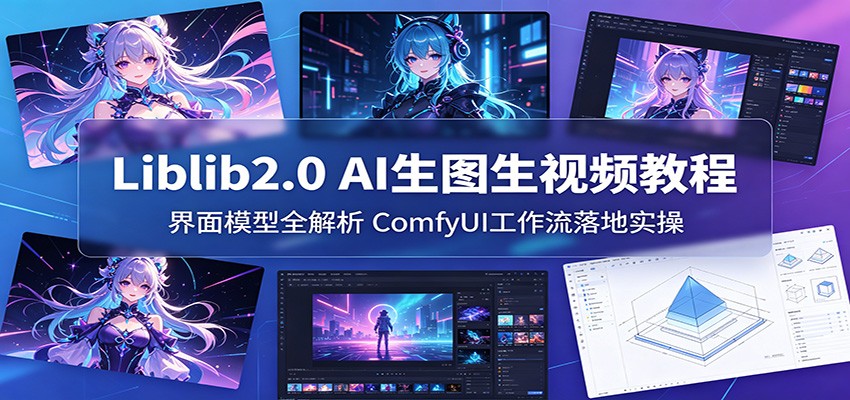 Liblib2.0 AI生图生视频教程：界面模型全解析，ComfyUI工作流落地实操网创吧-网创项目资源站-副业项目-创业项目-搞钱项目网创吧