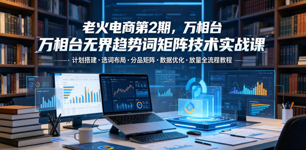 老火电商第2期,万相台无界趋势词矩阵技术实战课,计划搭建・选词布局・分品矩阵・数据优化・放量全流程教程网创吧-网创项目资源站-副业项目-创业项目-搞钱项目网创吧