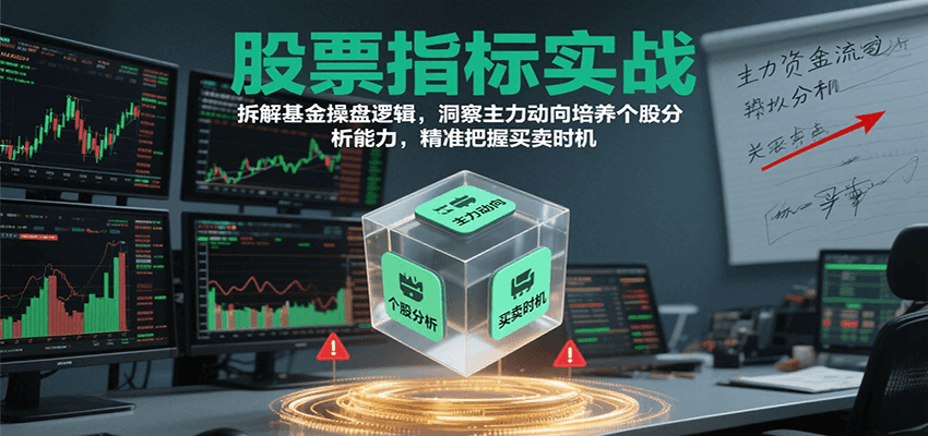股票指标实战，基金操盘逻辑拆解，洞察主力动向培养个股分析能力把握买卖时机（更新）网创吧-网创项目资源站-副业项目-创业项目-搞钱项目网创吧