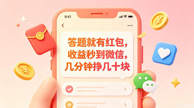 答题就有红包,收益秒到微信,几分钟挣几十块,学生党上班族宝妈都可以玩【揭秘】网创吧-网创项目资源站-副业项目-创业项目-搞钱项目网创吧