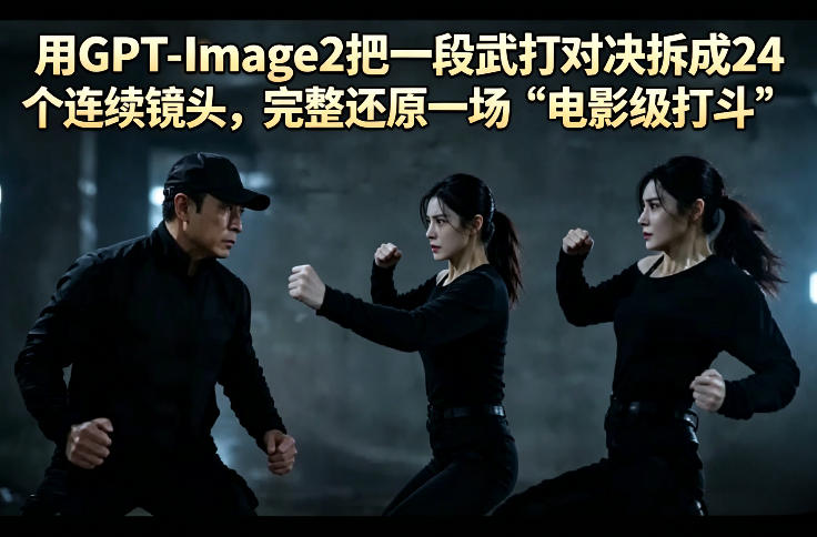 用GPT-Image2把一段武打对决拆成24个连续镜头,完整还原一场“电影级打斗”网创吧-网创项目资源站-副业项目-创业项目-搞钱项目网创吧