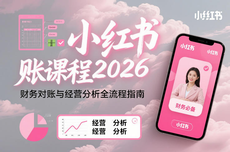 小红书对账课程2026,财务对账与经营分析全流程指南网创吧-网创项目资源站-副业项目-创业项目-搞钱项目网创吧