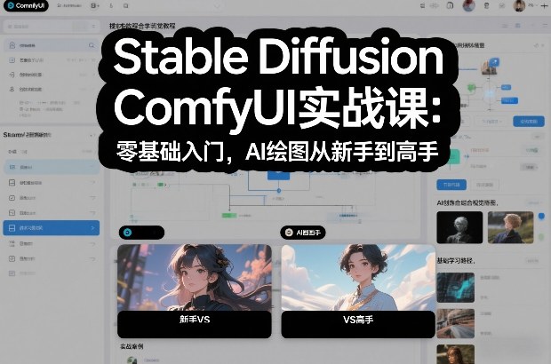 Stable Diffusion ComfyUI实战课:零基础入门,AI绘图从新手到高手网创吧-网创项目资源站-副业项目-创业项目-搞钱项目网创吧