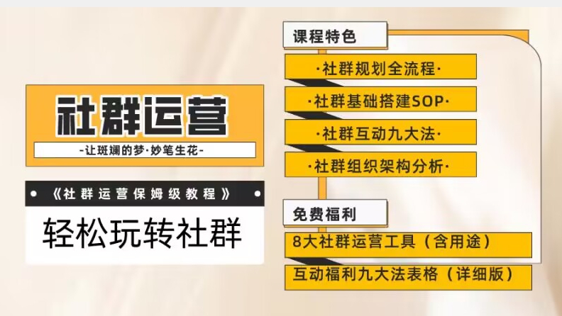 【社群运营】保姆式教程:九大互动法,八款社群运营工具助你轻松玩转社群【揭秘】网创吧-网创项目资源站-副业项目-创业项目-搞钱项目网创吧