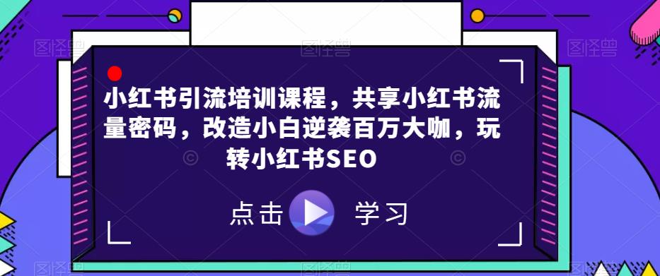 小红书引流培训课程,共享小红书流量密码,改造小白逆袭百万大咖,玩转小红书SEO网创吧-网创项目资源站-副业项目-创业项目-搞钱项目网创吧