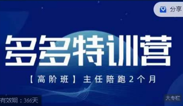 纪主任·多多特训营高阶班【9月13日更新】,拼多多最新玩法技巧落地实操网创吧-网创项目资源站-副业项目-创业项目-搞钱项目网创吧