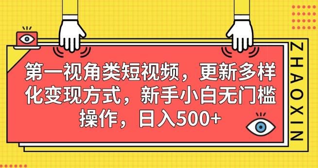 第一视角类短视频,更新多样化变现方式,新手小白无门槛操作,日入500+【揭秘】网创吧-网创项目资源站-副业项目-创业项目-搞钱项目网创吧