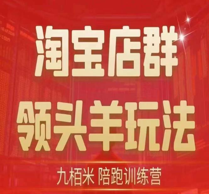 九栢米-淘宝店群领头羊玩法，教你整个淘宝店群领头羊玩法以及精细化/终极蓝海/尾销等内容网创吧-网创项目资源站-副业项目-创业项目-搞钱项目网创吧