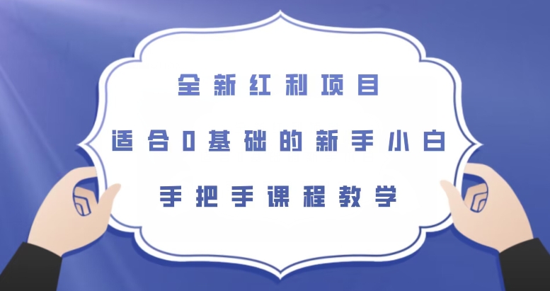 全新红利项目,适合0基础的新手小白,手把手课程教学【揭秘】网创吧-网创项目资源站-副业项目-创业项目-搞钱项目网创吧