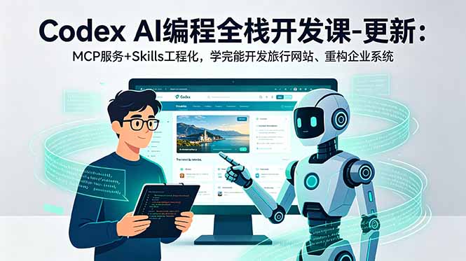 (18858期)Codex AI编程全栈开发课-更新:MCP服务+Skills工程化,学完能开发旅行网站、重构企业系统网创吧-网创项目资源站-副业项目-创业项目-搞钱项目网创吧
