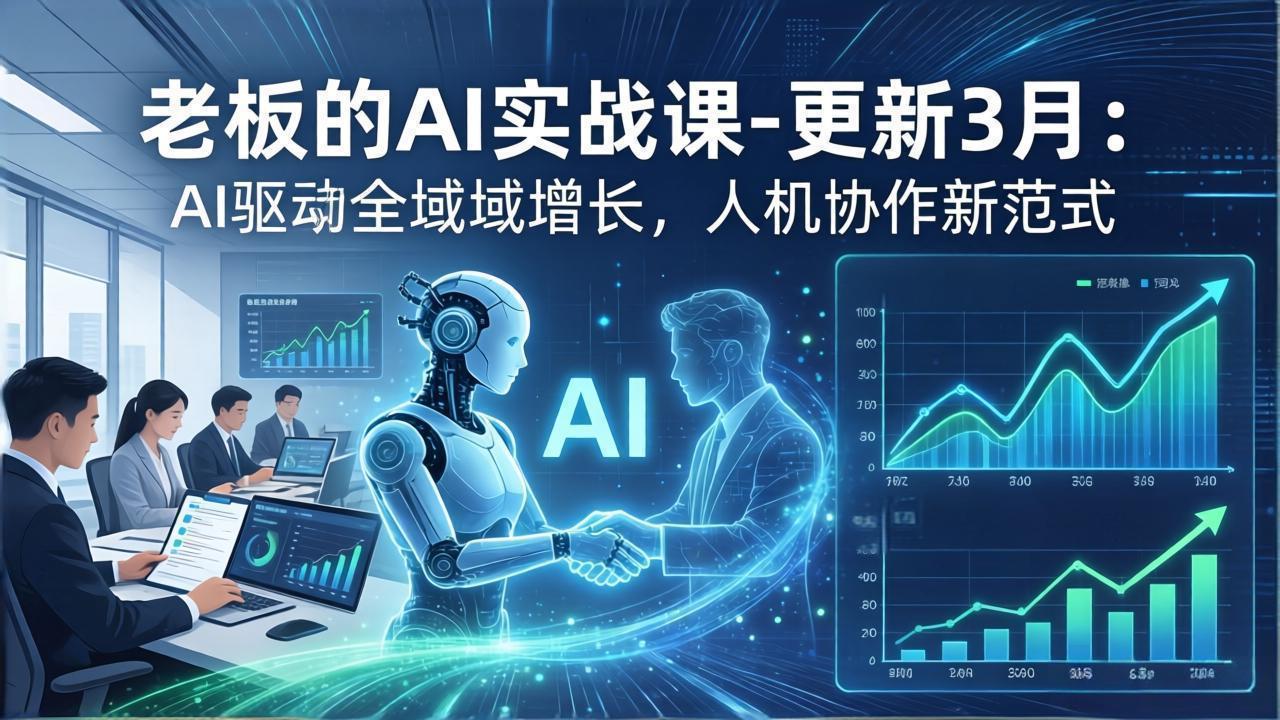 （17772期）老板的AI实战课-更新3月：AI驱动全域增长，人机协作新范式，用AI提高企业效率、利润与竞争力网创吧-网创项目资源站-副业项目-创业项目-搞钱项目网创吧
