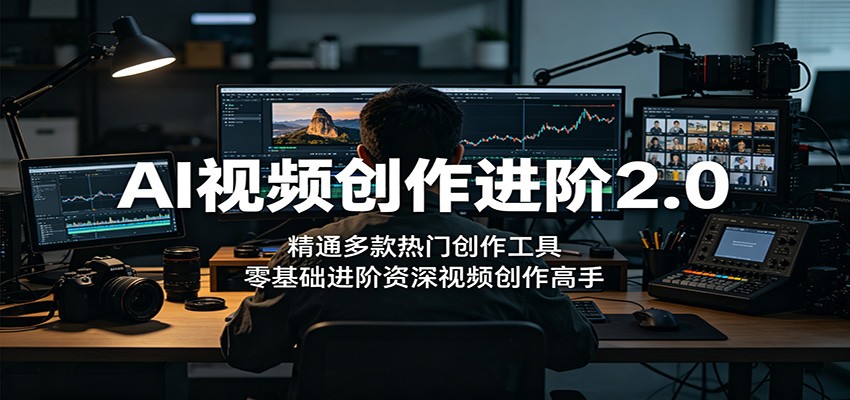 AI视频创作进阶2.0：精通多款热门创作工具，零基础进阶资深视频创作高手网创吧-网创项目资源站-副业项目-创业项目-搞钱项目网创吧