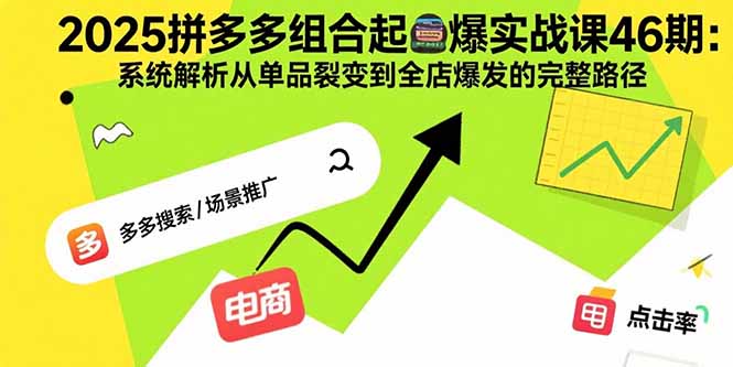(15816期)2025拼多多组合起爆实战课46期:系统解析从单品裂变到全店爆发的完整路径网创吧-网创项目资源站-副业项目-创业项目-搞钱项目网创吧