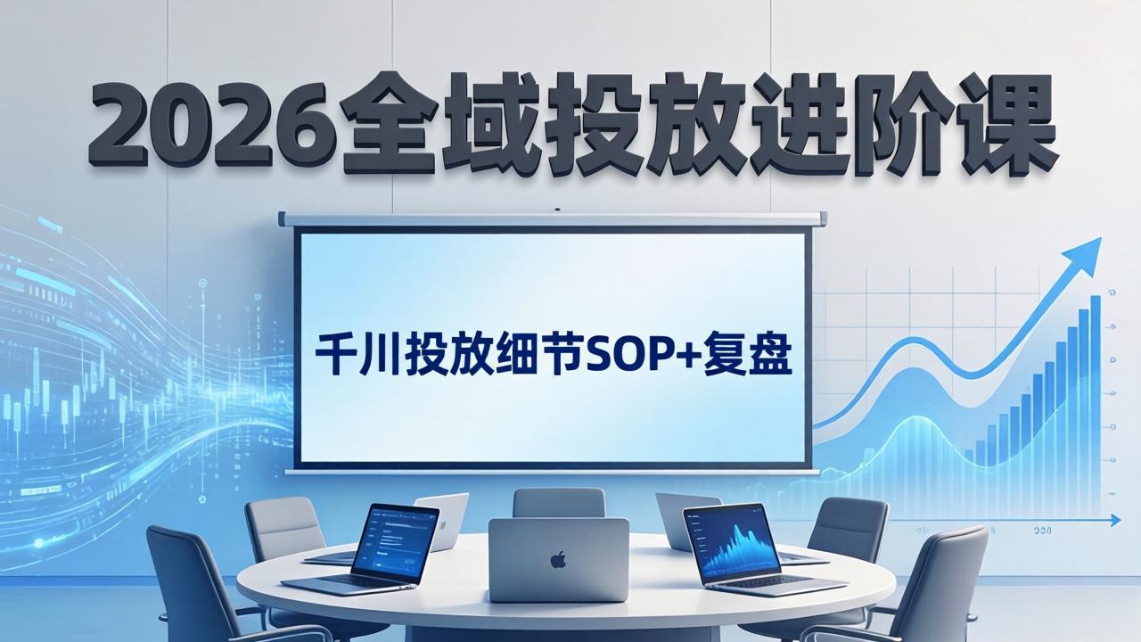 (17798期)2026全域投放进阶课:杭州线下3天实战,千川投放细节SOP+复盘,撬动自然流量网创吧-网创项目资源站-副业项目-创业项目-搞钱项目网创吧