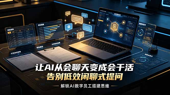 (19130期)让AI从会聊天变成会干活,告别低效闲聊式提问,解锁AI数字员工搭建思维网创吧-网创项目资源站-副业项目-创业项目-搞钱项目网创吧