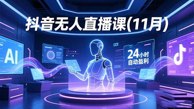 (16558期)抖音无人直播课(11月),AI实景、数字人、绿幕、多种玩法、24小时自动盈利网创吧-网创项目资源站-副业项目-创业项目-搞钱项目网创吧