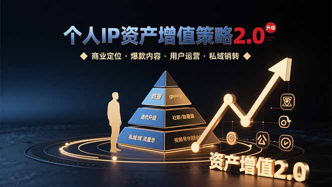 (15653期)个人IP资产增值策略2.0 拆解商业定位/爆款内容/用户运营/私域销转四大模块网创吧-网创项目资源站-副业项目-创业项目-搞钱项目网创吧