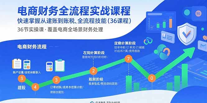 (15883期)电商财务全流程实战课程:快速掌握从建账到报税的全流程技能(36节课)网创吧-网创项目资源站-副业项目-创业项目-搞钱项目网创吧