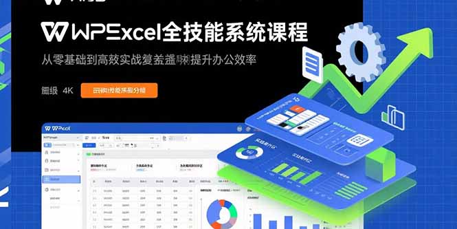 (15873期)WPS Excel全技能系统课程:从零基础到高阶实战全覆盖,全面提升办公效率网创吧-网创项目资源站-副业项目-创业项目-搞钱项目网创吧
