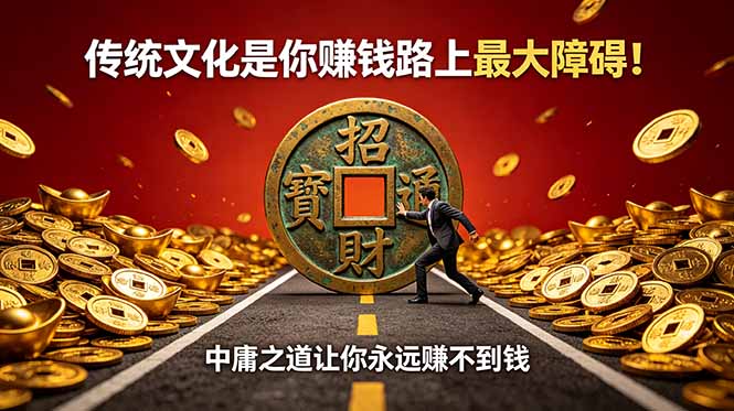 (18872期)付费文章:传统文化是你赚钱路上最大障碍!中庸之道让你永远赚不到钱网创吧-网创项目资源站-副业项目-创业项目-搞钱项目网创吧