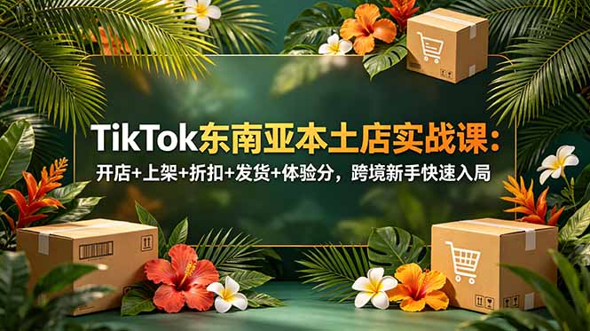 (18984期)TikTok东南亚本土店实战课:开店+上架+折扣+发货+体验分,跨境新手快速入局网创吧-网创项目资源站-副业项目-创业项目-搞钱项目网创吧