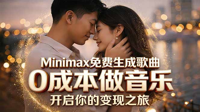 (18401期)Minimax免费生成歌曲实测!0成本做音乐,说唱流行Lofi一键生成网创吧-网创项目资源站-副业项目-创业项目-搞钱项目网创吧