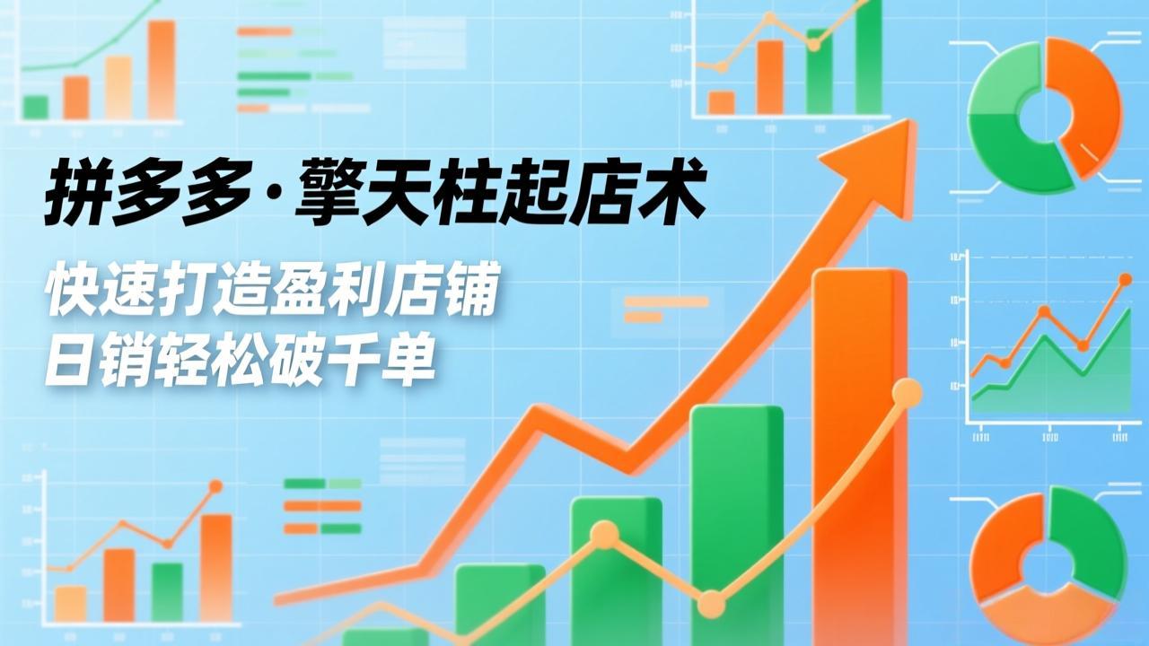 (17715期)拼多多·擎天柱起店术3.0(更新),爆流布局、利润起飞、不断流,快速打造盈利店铺,日销破千单网创吧-网创项目资源站-副业项目-创业项目-搞钱项目网创吧