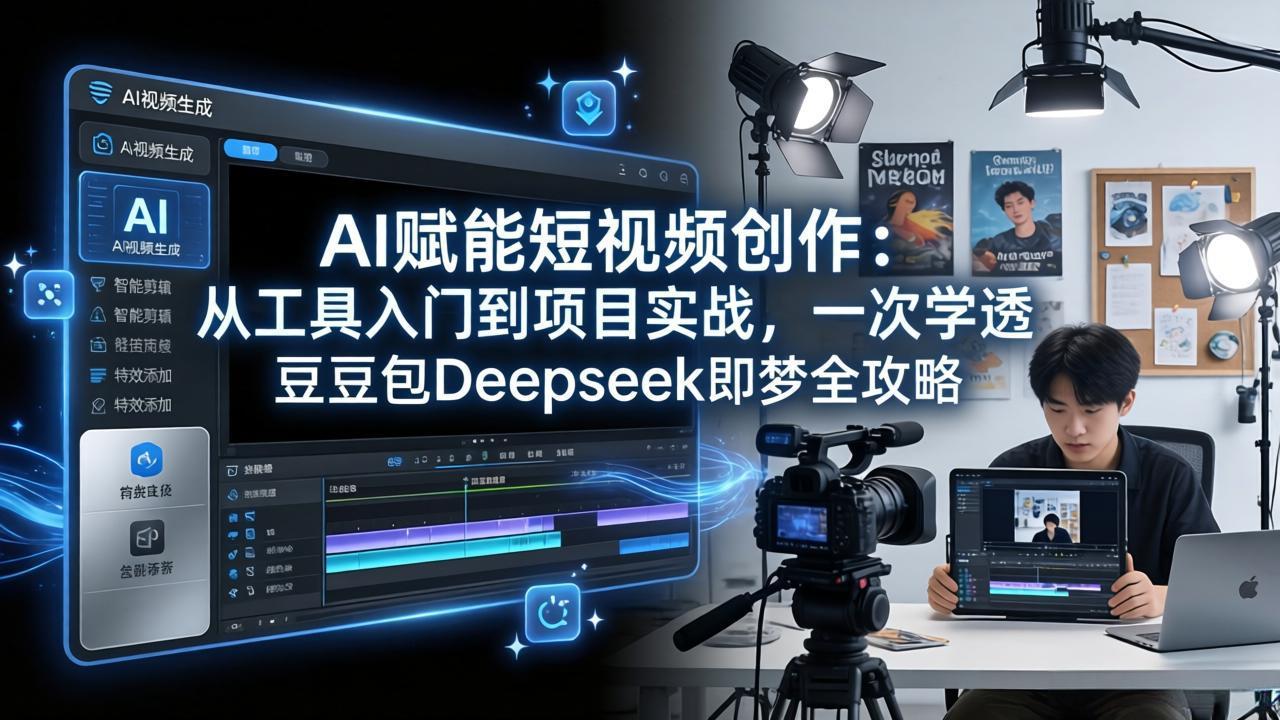 (17762期)AI赋能短视频创作:从工具入门到项目实战,一次学透豆包Deepseek即梦全攻略网创吧-网创项目资源站-副业项目-创业项目-搞钱项目网创吧