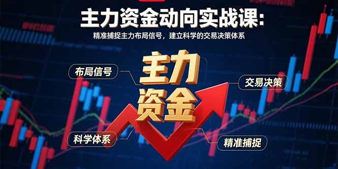(15804期)主力资金动向实战课-8月:精准捕捉主力布局信号,建立科学的交易决策体系网创吧-网创项目资源站-副业项目-创业项目-搞钱项目网创吧