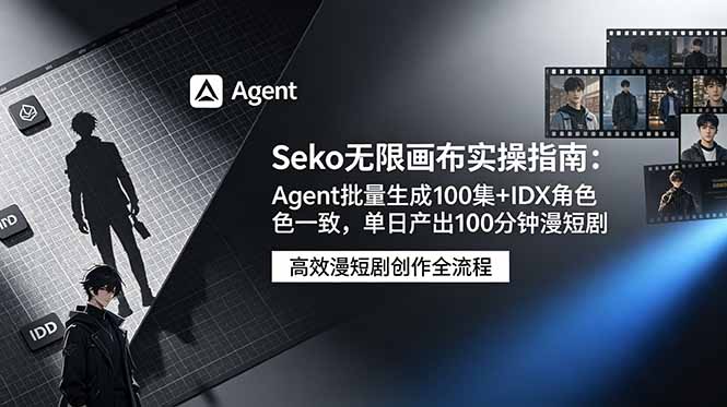 (19006期)Seko无限画布实操指南:Agent批量生成100集+IDX角色一致,单日产出100分钟漫短剧网创吧-网创项目资源站-副业项目-创业项目-搞钱项目网创吧