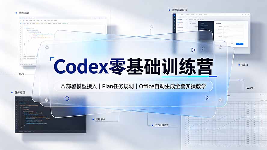 (19481期)Codex零基础训练营:部署模型接入|Plan任务规划|Office自动生成全套实操教学网创吧-网创项目资源站-副业项目-创业项目-搞钱项目网创吧