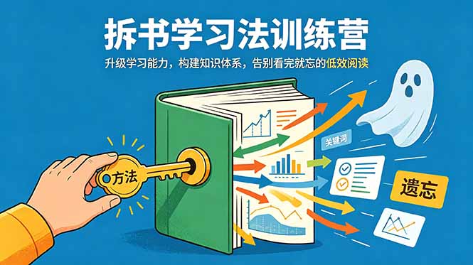 (18874期)拆书学习法训练营,升级学习能力,构建知识体系,,告别看完就忘的低效阅读网创吧-网创项目资源站-副业项目-创业项目-搞钱项目网创吧