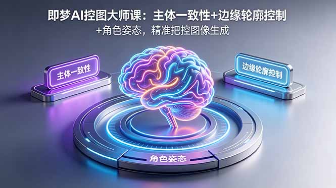 (18619期)即梦AI控图大师课:主体一致性+边缘轮廓控制+角色姿态,精准把控图像生成网创吧-网创项目资源站-副业项目-创业项目-搞钱项目网创吧