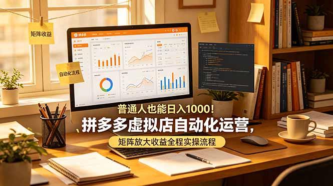 (19022期)普通人也能日入 1000!拼多多虚拟店自动化运营,矩阵放大收益全程实操流程网创吧-网创项目资源站-副业项目-创业项目-搞钱项目网创吧